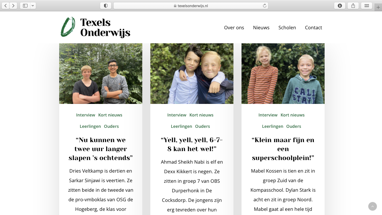 nieuwsbrief Texels onderwijs